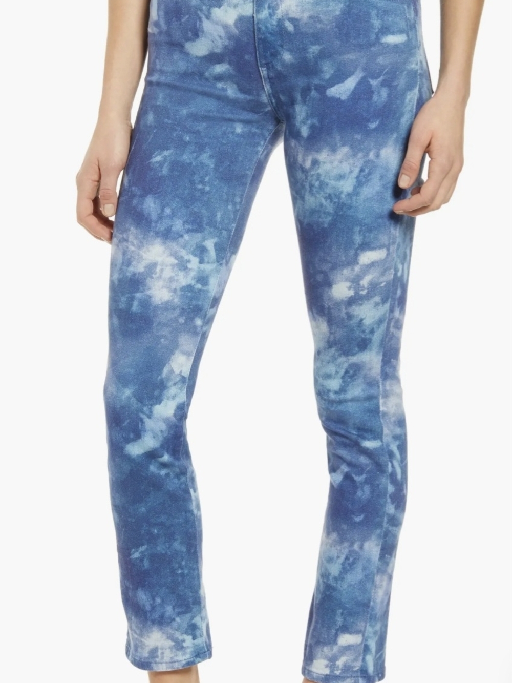 AG Mari High Waist Slim Straight Jeans – Abstract Tie Dye 🤍